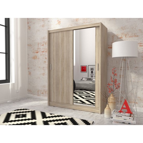 Шафа-купе Мая / Maja 150 2-дверна з дзеркалом Дуб сонома 150х62х200 см. 5