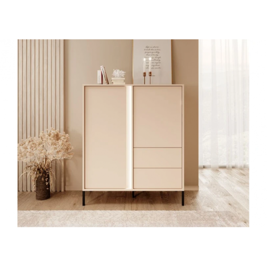 Комод высокий Даст/Dast 2-дверный с 2 ящиками 2D2S/104 Бежевый Ш104xВ124 см. 8