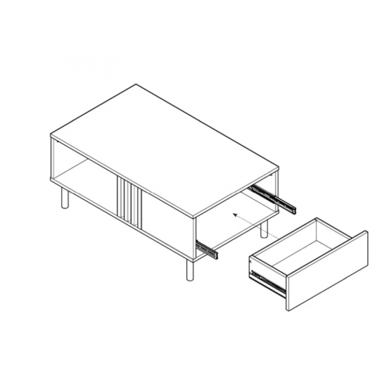 Стіл журнальний Мадіс / Madis 100 Дуб артизан/антрацит 100x60x43 см. 4