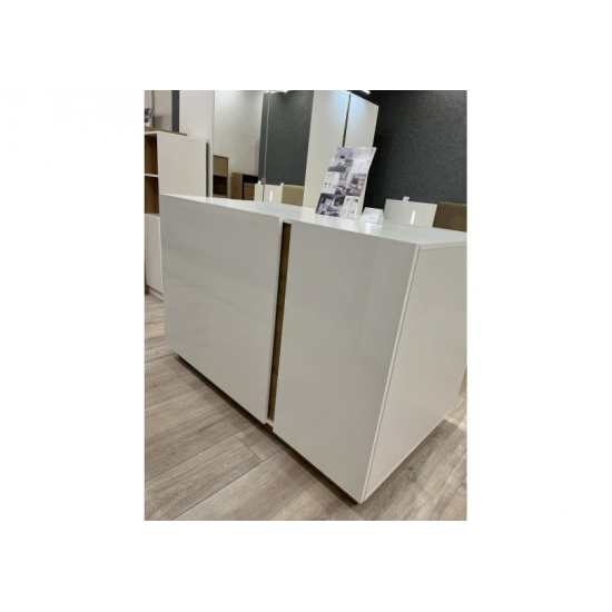 Комод Арко/Arco 3-дверный 3D/138 Белый глянец/дуб грандсон Ш138xВ91 см. 6