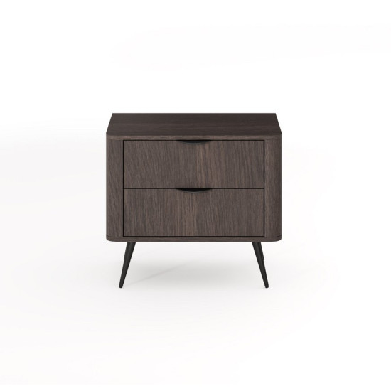 Тумба приліжкова Веріс / Veris 2S/63 з 2 шухлядами Дуб дунін/чорний 4