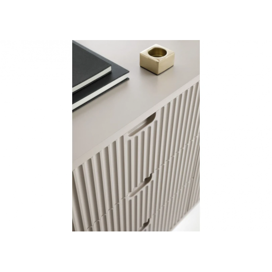 Тумба под телевизор Зова/Zova 3-дверная с черными ножками RTV168 Кашемир Ш168xВ56 см. 6