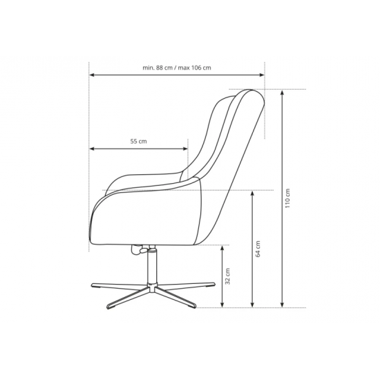 Крісло м&#039;яке ELIS Ш88xВ110 см. 8