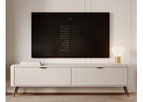 Тумба под телевизор Ланте/Lante 2-дверная с черными ножками 2D/163 Беж 163х38х51 см.