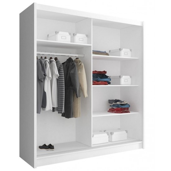 Шкаф-купе Мая IV / Maja IV 180 2-дверный с зеркалом Графит 180х62х200 см. 2