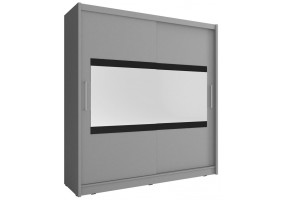 Шкаф-купе Мая IV / Maja IV 180 2-дверный с зеркалом Графит 180х62х200 см.