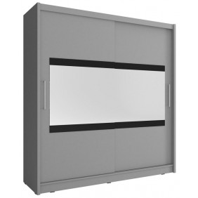 Шкаф-купе Мая IV / Maja IV 180 2-дверный с зеркалом Графит 180х62х200 см.