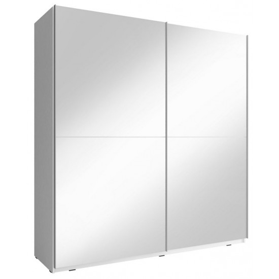 Шафа-купе Міка III / Mika III 200 2-дверна з дзеркалом Білий 200х63х214 см. 2