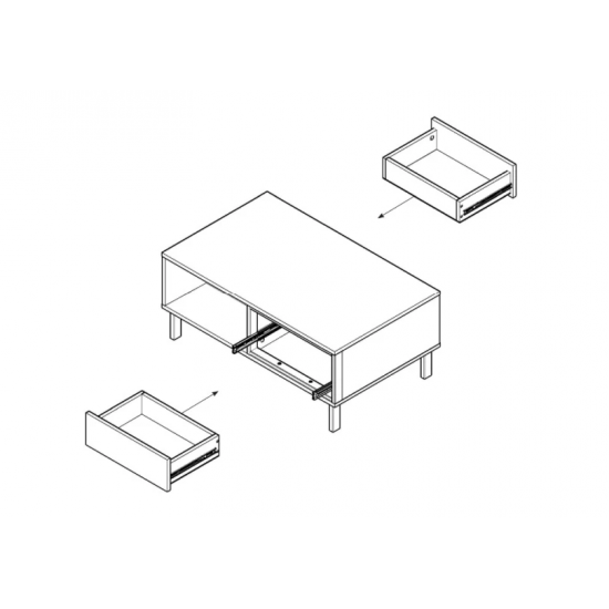 Стол журнальный Нест/Nest 102 Дуб артизан/антрацит 102x62x43 см. 4