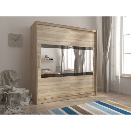 Шафа-купе Мая IV / Maja IV 180 2-дверна з дзеркалом Дуб сонома 180х62х200 см. 4