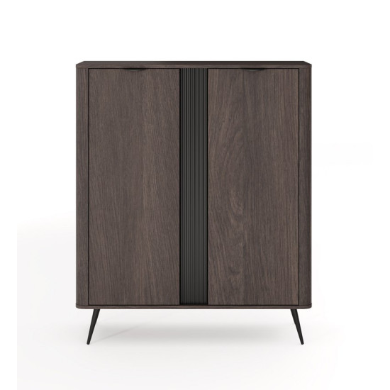 Комод високий Веріс / Veris 2D/113 2-дверний Дуб дунін/чорний 5