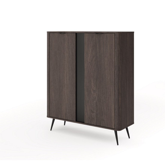 Комод високий Веріс / Veris 2D/113 2-дверний Дуб дунін/чорний 7