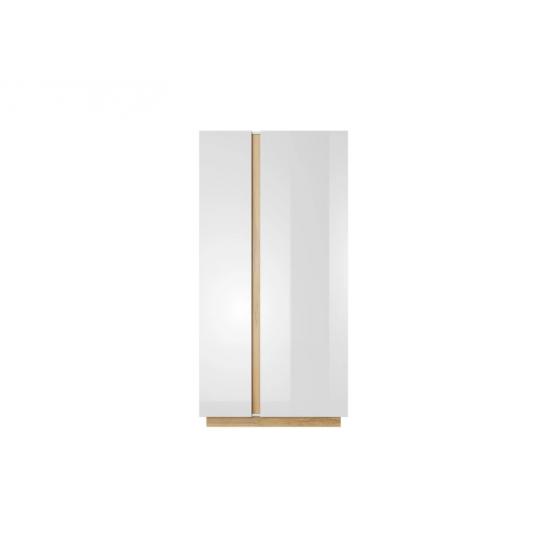 Шкаф для одежды Арко / Arco 2-дверный 2D/96 Белый глянец/дуб грандсон Ш97xВ194 см. 3