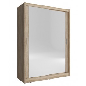 Шкаф-купе Мая / Maja 130 2-дверный с двойным зеркалом Дуб сонома 130х62х200 см.