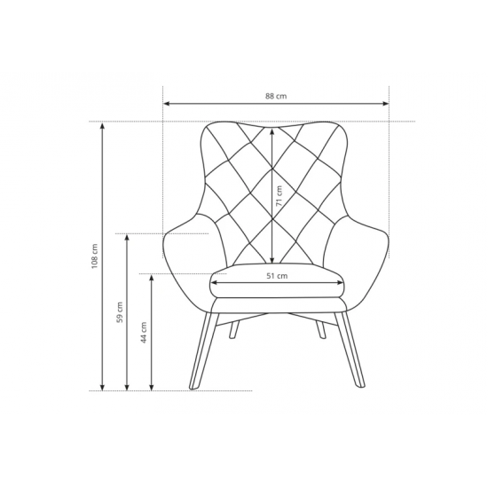 Кресло мягкое ELIS CARO Davis Monolith 04 Готово к отправке Ш88xВ108 см. 4