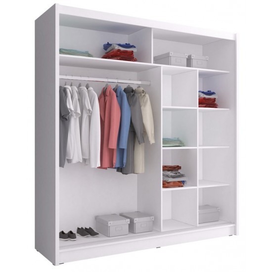 Шкаф-купе Мая IX/Maja IX 200 2-дверная с зеркалом Графит 200х62х214 см. 2