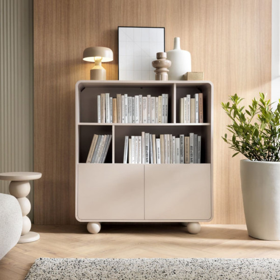 Стеллаж Perfect Home Albion RG108 108x39x121 см кашемир 4 полки 2 дверцы 2