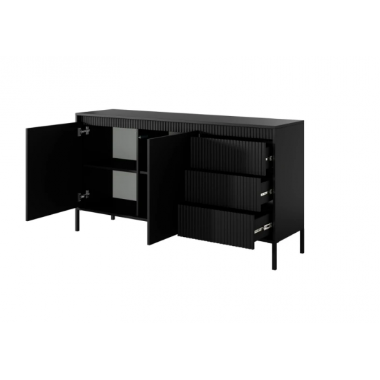 Комод Сенсо/Senso 2-дверный с 3 ящиками 2D3S/153 Черный Ш153xВ81 см. 6