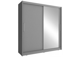 Шкаф-купе Мая I / Maja I 200 2-дверная с зеркалом Графит 200х62х214 см.