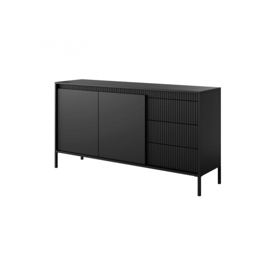 Комод Сенсо/Senso 2-дверный с 3 ящиками 2D3S/153 Черный Ш153xВ81 см. 5