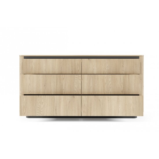 Комод Торро / Torro 6S/163 з 6 шухядами Дуб кремона/чорний 6