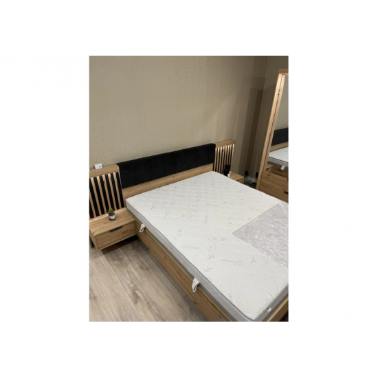 Ліжко двоспальне (каркас) Таллі / Tally 160 з м'яким ізголів'ям Дуб артизан/антрацит 160x200 см. 8