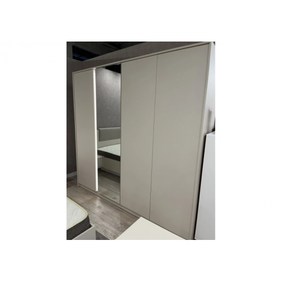 Шафа для одягу Даст / Dast 4-дверна з дзеркалом 4D/220 Беж Ш224xВ210 см. 7