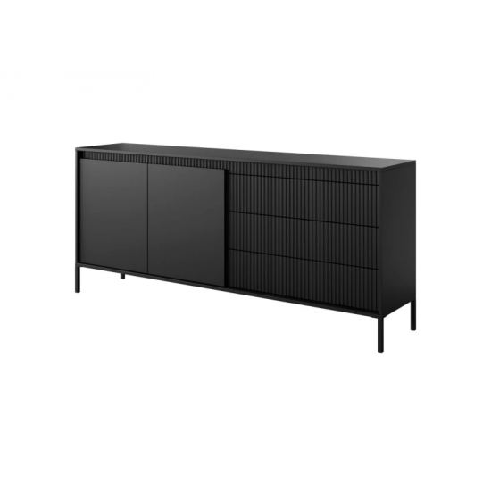 Комод Сенсо/Senso 2-дверный с 3 ящиками 2D3S/187 Черный Ш187xВ81 см. 5
