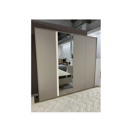 Шафа для одягу Даст / Dast 4-дверна з дзеркалом 4D/220 Беж Ш224xВ210 см. 8