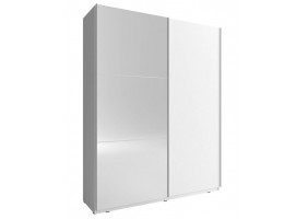 Шкаф-купе Мика II/Mika II 150 2-дверный с зеркалом Белый 150х63х214 см.