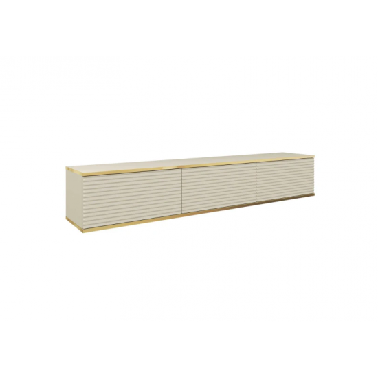 Тумба під телевізор навісна Оро / Oro 3-дверна RTV175 MDF Бежевий Ш175xВ30 см. 3