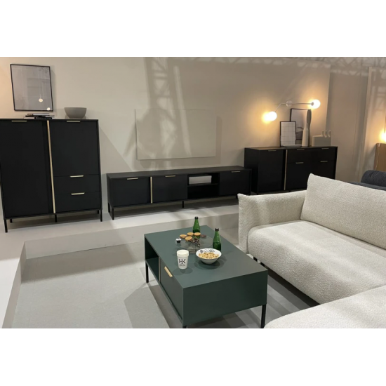 Тумба під телевізор Ларс / Lars 3-дверна 3D/203 Антрацит Ш203xВ54 см. 10