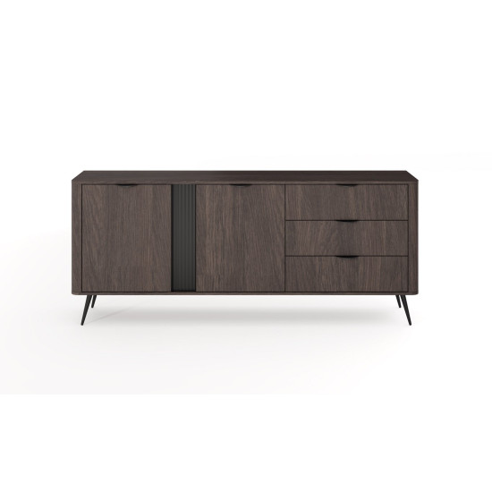 Комод Веріс / Veris 2D3S/195 2-дверний з 3 шухлядами Дуб дунін/чорний 7