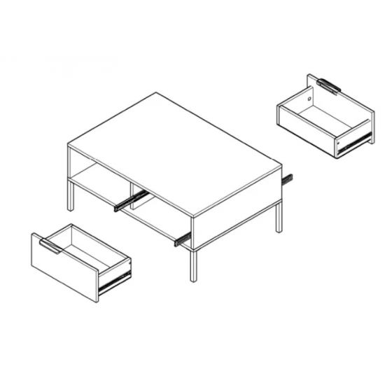Стол журнальный Рейв / Rave 97 Бежевый/викинг 97x68x45 см. 9