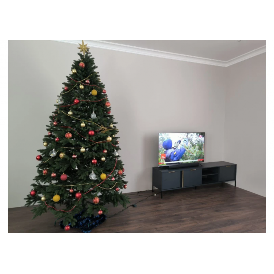 Тумба під телевізор Ларс / Lars 3-дверна 3D/203 Антрацит Ш203xВ54 см. 11