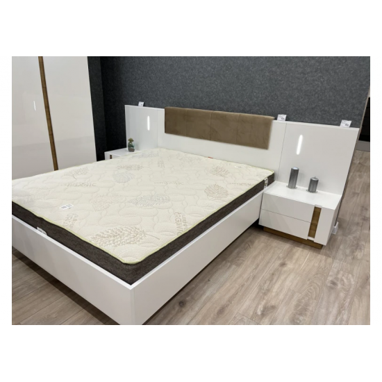 Тумбы прикроватные с подсветкой Арко/Arco с 4 ящиками 2S/60 Белый глянец/дуб грандсон Ш60xВ102 см. 7