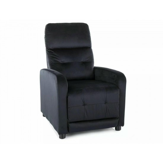 Кресло раскладное реклайнер OTUS VELVET Черный BLUVEL 19 OTUSVC 1