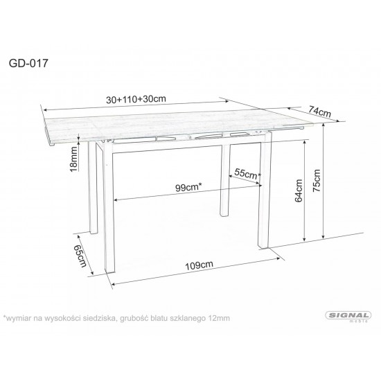 Стол обеденный раскладной GD017 Орех Винтаж / Черный мат Диаметр 110(170)X74 GD017OVC110 4