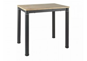 Стол обеденный DAMAR Дуб Артисан / Черный мат 80X60 DAMARDAC80