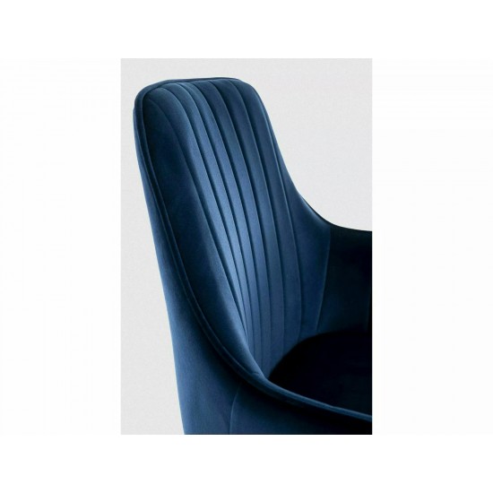 Стул APPLE VELVET Черный Стелаж / Темно-синий BLUVEL 86 APPLEVCGR 4