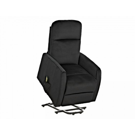 Крісло розкладне реклайнер LETO (Функція Піонізації) VELVET Чорний BLUVEL 19 LETOVC 3
