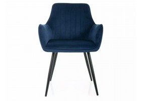 Стул APPLE VELVET Черный Стелаж / Темно-синий BLUVEL 86 APPLEVCGR
