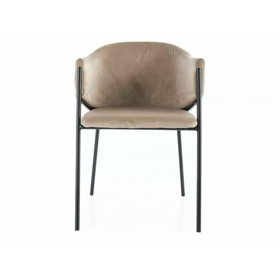 Стул BONO VELVET Черный Стелаж / Бежевый BLUVEL 28 BONOVCBE 3