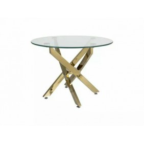 Журнальный столик AGIS A Прозрачный / Золотой Диаметр 60x45 AGISAZL