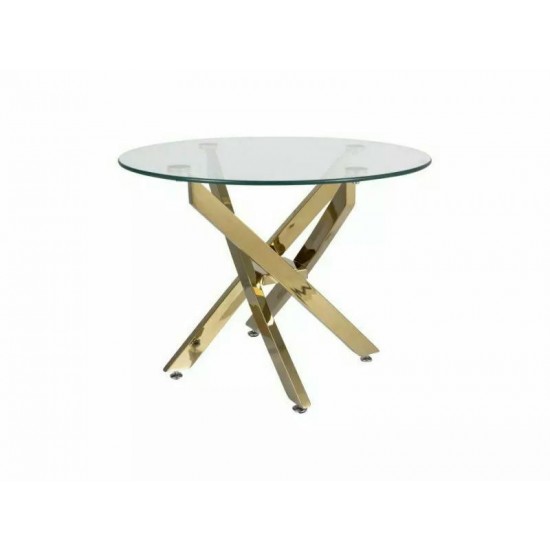 Журнальный столик AGIS A Прозрачный / Золотой Диаметр 60x45 AGISAZL 1