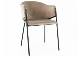 Стул BONO VELVET Черный Стелаж / Бежевый BLUVEL 28 BONOVCBE