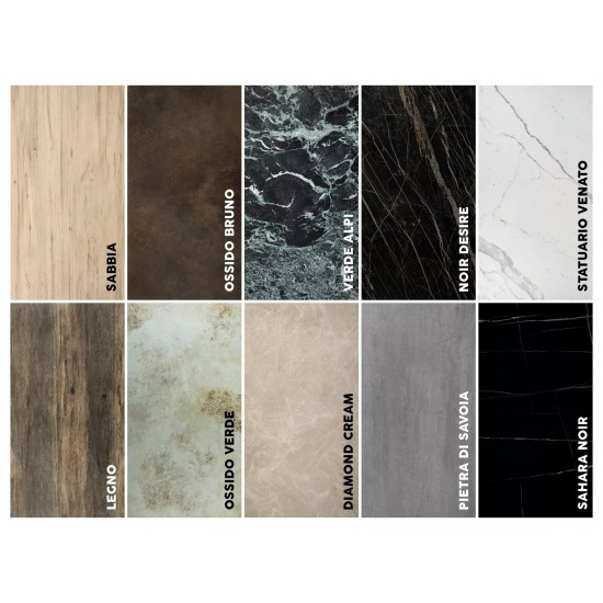 Стол обеденный раскладной WESTIN CERAMIC Морской VERDE ALPI / Черный мат (160-240)X90 WESTINTVC160 4