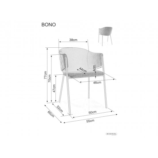 Стул BONO VELVET Черный Стелаж / Бежевый BLUVEL 28 BONOVCBE 2