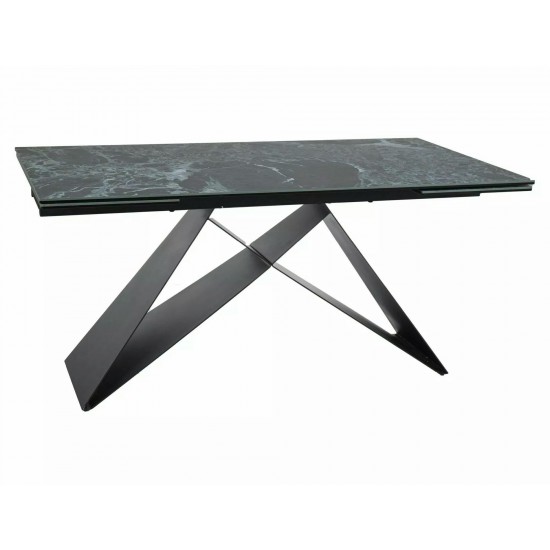 Стол обеденный раскладной WESTIN CERAMIC Морской VERDE ALPI / Черный мат (160-240)X90 WESTINTVC160 2