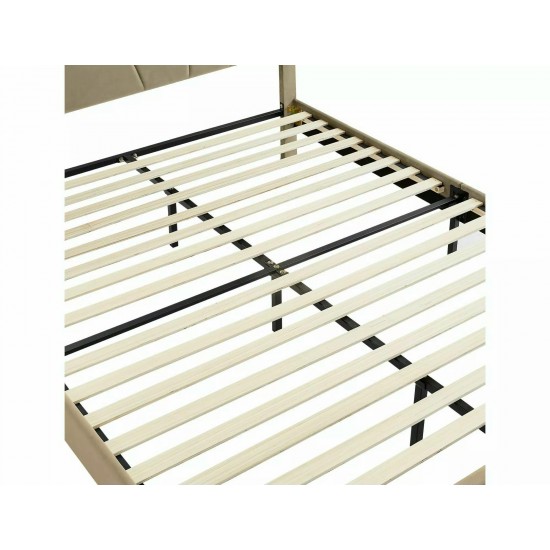 Кровать полуторная COLUMBIA VELVET 140X200 Светло-бежевый BLUVEL 28 COLUMBIAV140BE 8